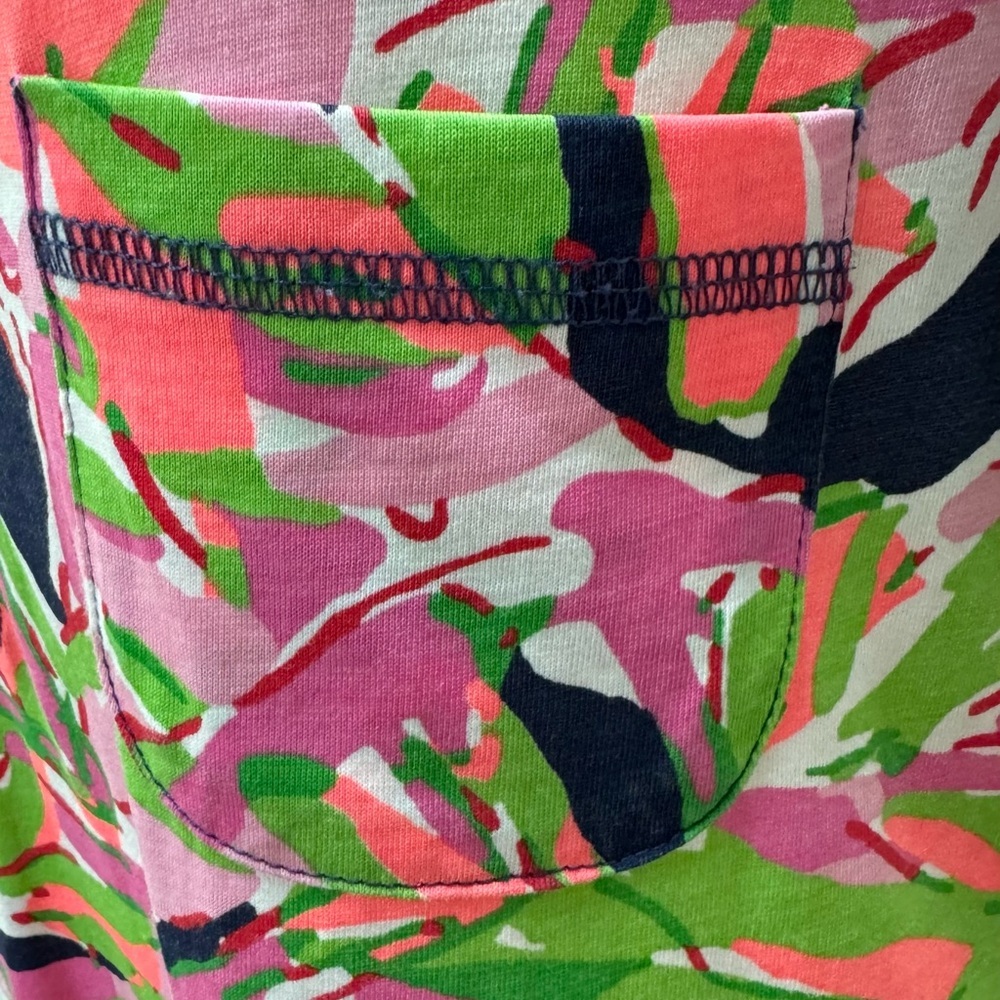 LILLY PULITZER PALMETTO IN THE VIAS PUMA PINK NAVY DRESS-SIZE MEDIUM - Picture 11 of 12
